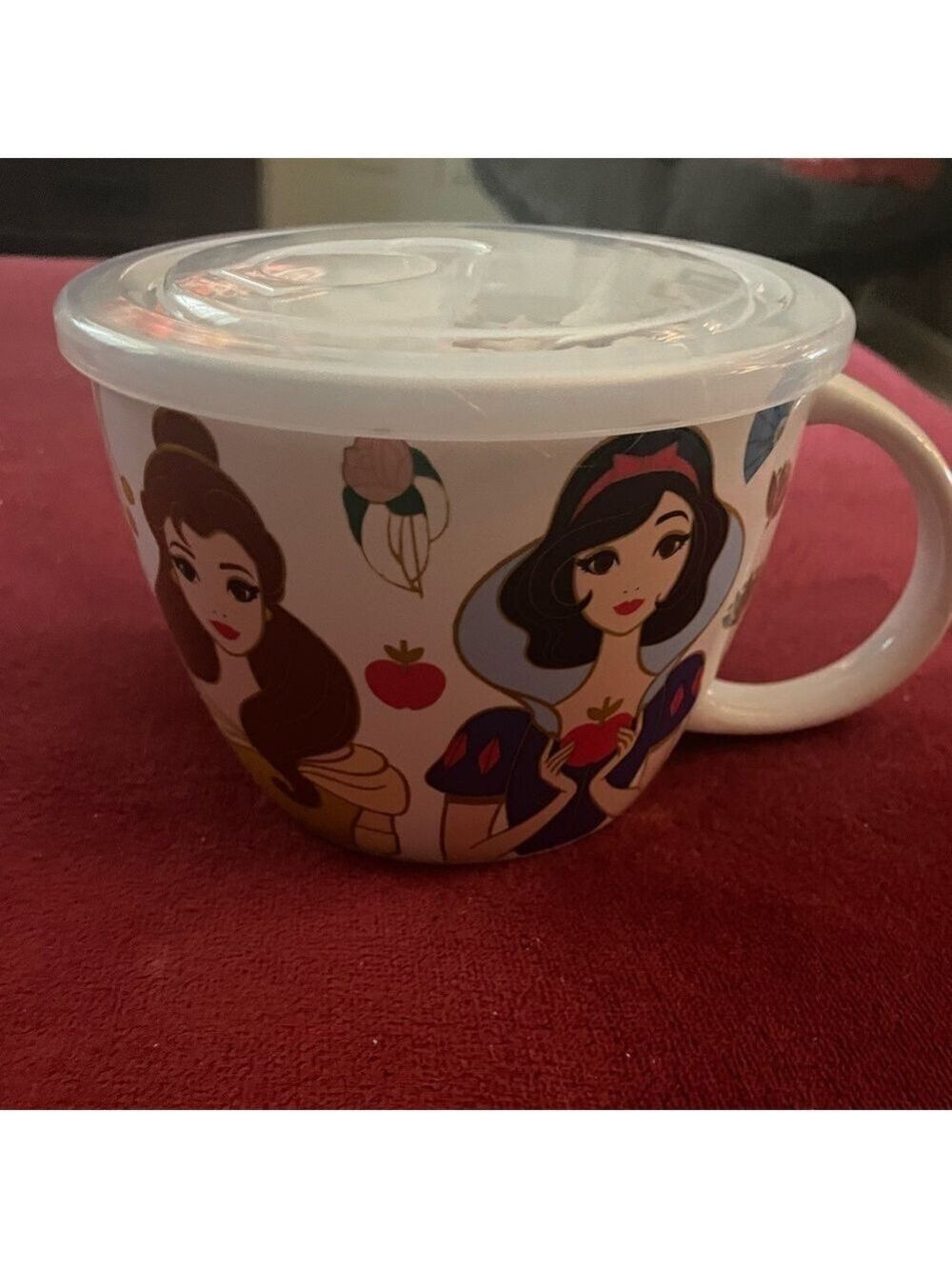 Disney Princess Ceramic Soup Mug w/ Lid 24oz